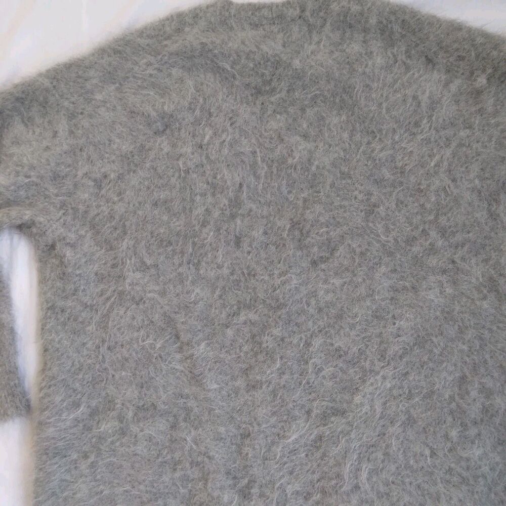 J. Crew Alpaca Blend Cardigan Gray Oversized Preppy Cabincore Women's Size L - Picture 15 of 16